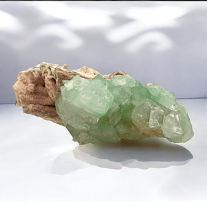 Green Apophyllite and Pink Chalcedony