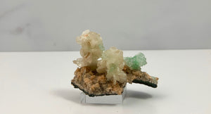 Green Apophyllite, Stilbite & Chalcedony